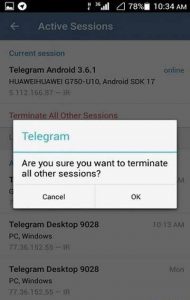  چگونه بفهمیم تلگرام هک شده