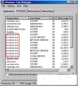 حذف ویروس svchost exe در ویندوز vista یا 7 :